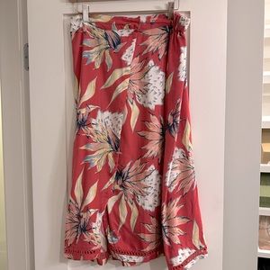 Roxy wrap skirt in coral